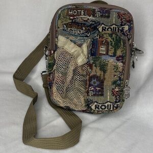 Route 66 Tapestry Crossbody Bag